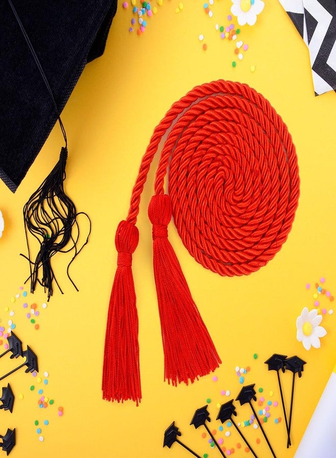 WSepascI Graduation Cords, Cords for Graduation 2025, Red Graduation Tassel Honor Cord 68 Inch Rayon Braided Cord for 2025, Honor Ropes with Tassels for 2025 Graduation Decorations for Students Master Doctoral - Image 3